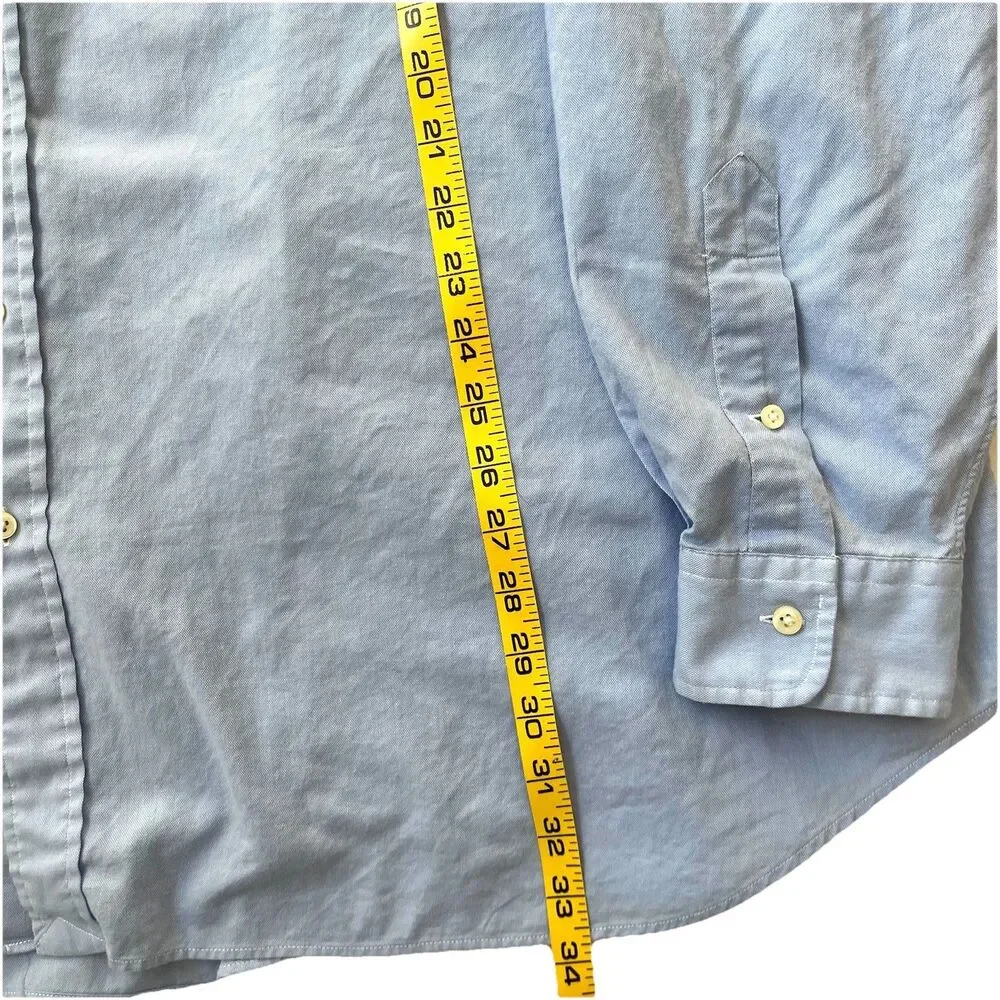 Polo Ralph Lauren Men's Light Blue Oxford Button Down Shirt Pony 4X 4XB Big Tall